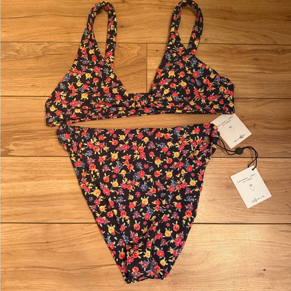 Skatie Floral Bikini High waist